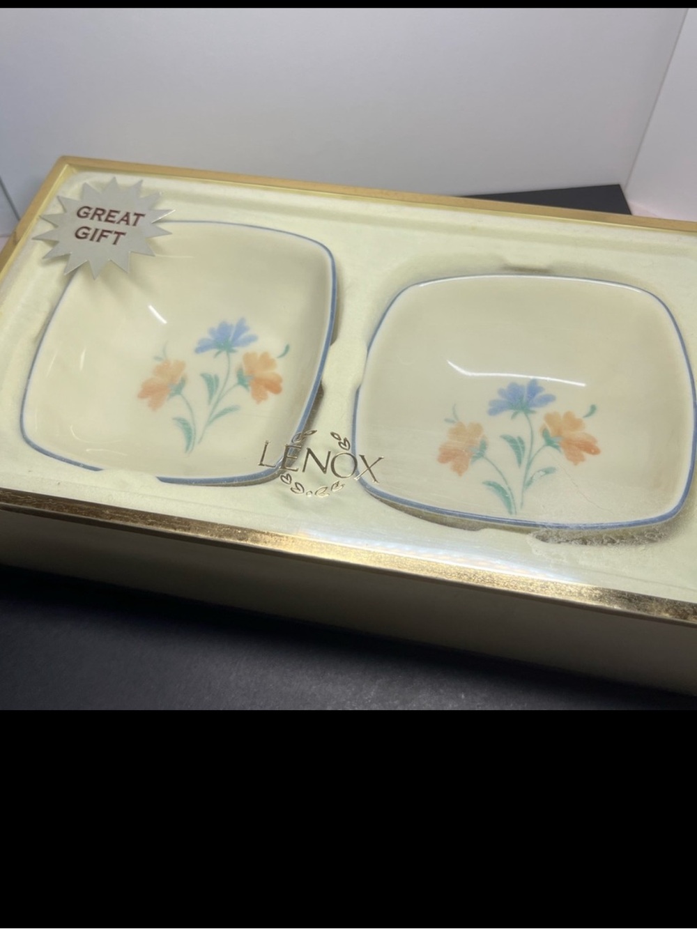 Lenox Provencal Garden Square Bowl Set – Floral Design | New in Box